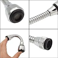 Stainless Steel Chrome Finish 360 Degree Rotating Turbo Flex Flexible Water Saving Nozzle Faucet Extender tap for Kitchen Sink and Bathroom-thumb1