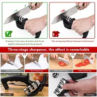 Show Shine 3 Stage Stainless Steel Knife Sharpener  (Design and Color May Vary)-thumb2