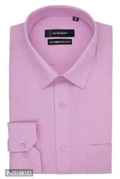 Stylish Pink Rayon Long Sleeves Casual Shirt For Men-thumb0