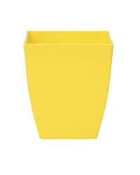 PHULWA 3'' Square Plastic Pot (Set of 5 Yellow Color pots)-thumb1