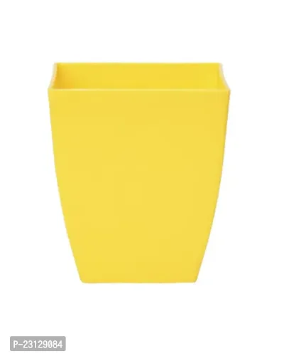 PHULWA 3'' Square Plastic Pot (Set of 5 Yellow Color pots)-thumb2