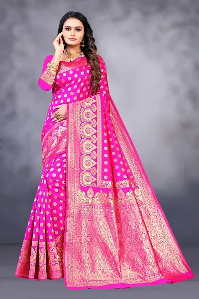 Trendy Silk Saree with Blouse Piece for Women