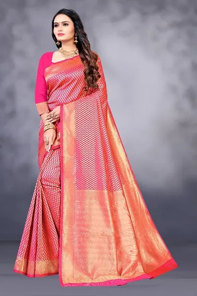 Trendy Silk Saree with Blouse Piece for Women