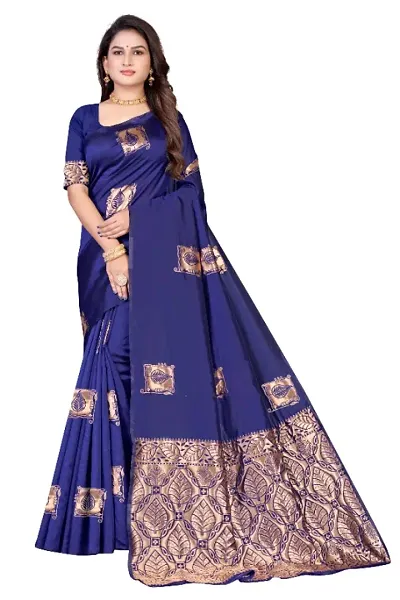 Silk Cotton Jacquard Sarees with Blouse piece