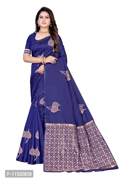 Classic Silk Cotton Woven Saree with Blouse piece