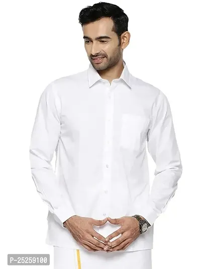 Classic Cotton Solid Formal Shirts for Men-thumb0