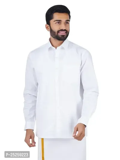 Classic Cotton Solid Formal Shirts for Men-thumb0