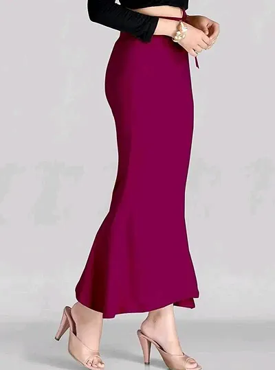  Lycra Purple Drawstring And Elastic Saree Shapewear