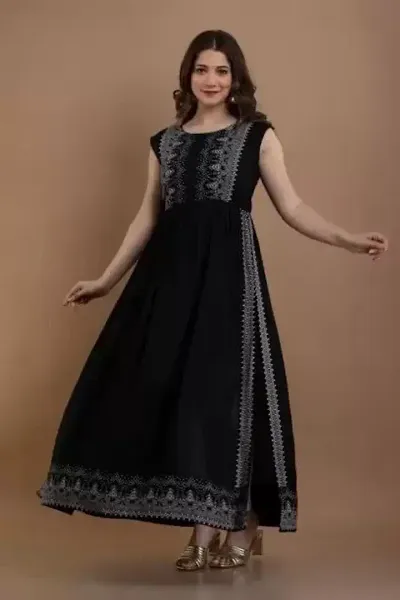 Stylish Rayon Anarkali Printed Kurta