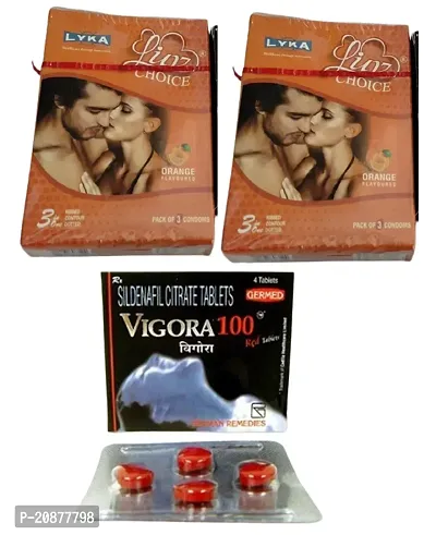 vigora 100mg tablet pack of 2 with free 2 pack condom only for men