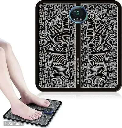 Foot Massager Pain Relief,Elecrtic EMS Massage Mat -8 Mode/16 Vibration Automatic Wireless Folding Massager for Foot,Legs,Hand Muscle Stimulator Therapy Mat for Men and Women