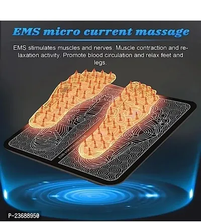 Foot Massager Electric Foot And Body Pain Relief EMS Massage Machine Pad pack of 1-thumb0