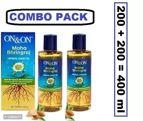 On On Maha Bhringraj Herbal Hair Oil 200 Ml (Pack of 2)