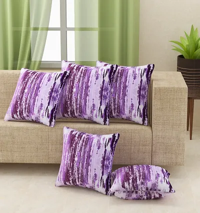 Combo of 5 Velvet Reversible Filled Cushions 16x16 inch