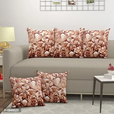 Velvet Reversible Filled Cushions 16x16 inch for Living Room,Bedroom,Home ETC (Set of 5)