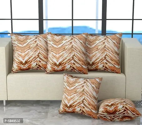 Velvet Reversible Filled Cushions 16x16 inch for Living Room,Bedroom,Home ETC (Set of 5)-thumb0
