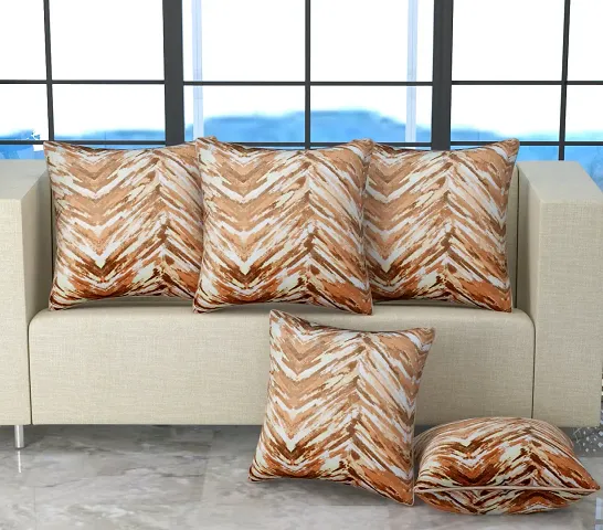 Combo of 5 Velvet Reversible Filled Cushions 16x16 inch