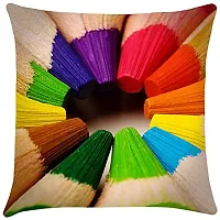 Premium Polyester Multicoloured Printed Cushion Covers 16 x 16 Inches, ( Set Of 2 Pcs )-thumb2