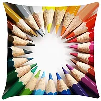 Premium Polyester Multicoloured Printed Cushion Covers 16 x 16 Inches, ( Set Of 2 Pcs )-thumb1