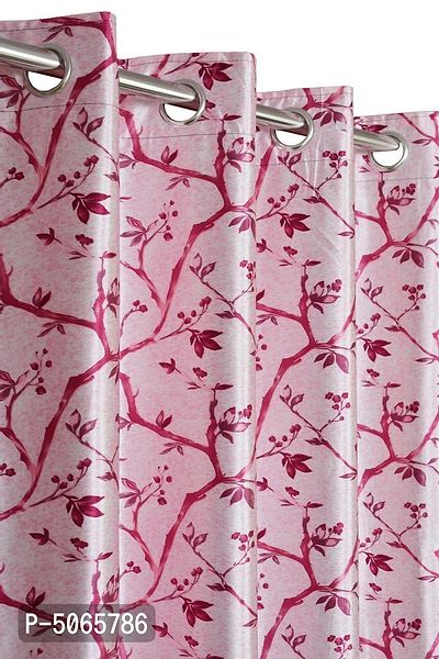 Leaf Design Soft Digital Print Door Curtains 7 Feet Door Curtains Combo Set For Office Living Room ( Set Of 1)-thumb3