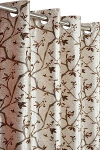 Leaf Design Soft Digital Print Door Curtains 7 Feet Door Curtains Combo Set For Office Living Room ( Set Of 1 )-thumb2