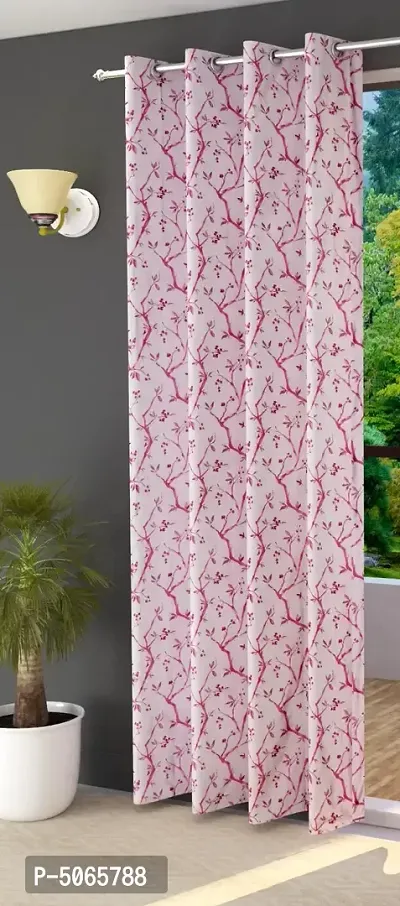 Leaf Design Soft Digital Print Door Curtains 9 Feet Door Curtains Combo Set For Office Living Room ( Set Of 1)