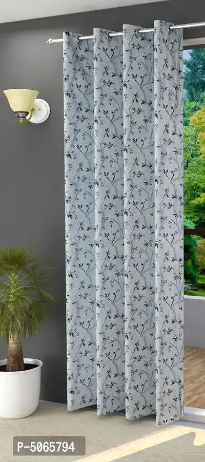 Leaf Design Soft Digital Print Door Curtains 7 Feet Door Curtains Combo Set For Office Living Room ( Set Of 1 )