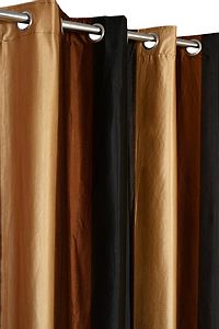 Designer Coffee Polyester Solid Shaded Long Door Curtains-thumb2