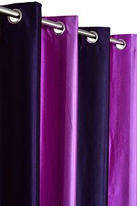 Designer Purple Polyester Solid Shaded Window Curtains- 1 Piece-thumb2