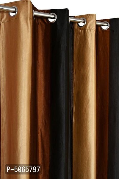 Designer Coffee Polyester Solid Shaded Door Curtain- 1 Piece-thumb3