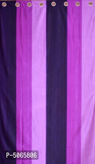 Designer Purple Polyester Solid Shaded Long Door Curtains-2 Pieces-thumb2