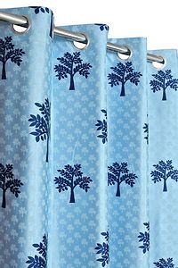 Tree Print Design Soft Digital Print Window Curtains 5 Feet Window Door Curtains For Home Furnishing Office Living Room Area Decoration ( Set Of 1 )-thumb2