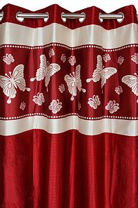 Butterfly Print Design Soft Digital Print Window Curains 5 feet, Window Door Curtains High Qualtiy Print Design for Home Furnishing Office Living Room Area Decoration-thumb2