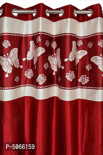 Butterfly Print Design Soft Digital Print Window Curains 5 feet, Window Door Curtains High Qualtiy Print Design for Home Furnishing Office Living Room Area Decoration-thumb3