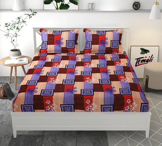 Cotton Fitted Double Bedsheets