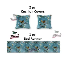 Bed Runner with Reversible Cushion Cover Decorative Scarf for Bedroom Hotel Wedding Room 18_90 in 16_16 in-thumb2