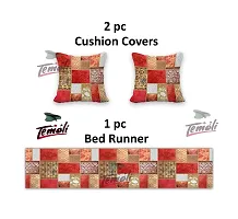 Bed Runner with Reversible Cushion Cover Decorative Scarf for Bedroom Hotel Wedding Room 18_90 in 16_16 in.-thumb2