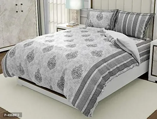 Cotton 1 Bedsheet 110*110 Inch with 2 Pillowcovers