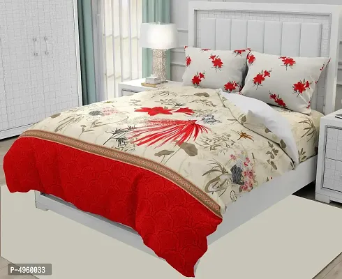 Cotton 1 Bedsheet 110*110 Inch with 2 Pillowcovers