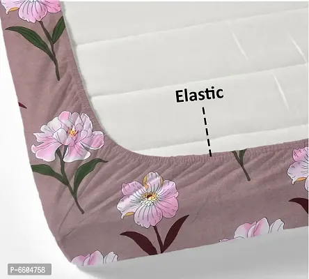 Comfortable Cotton Abstract King Size Bedsheet with Two Pillow Covers-thumb3