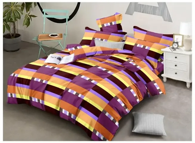 Must Have Glace Cotton Flat Double Bedsheets