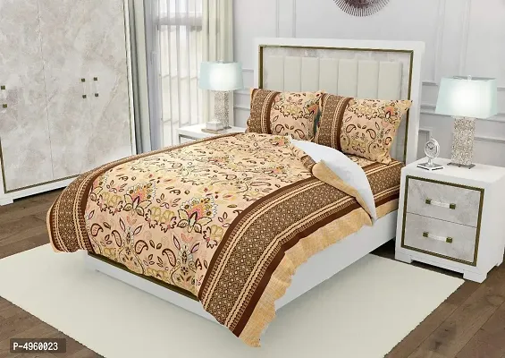 Cotton 1 Bedsheet 110*110 Inch with 2 Pillowcovers