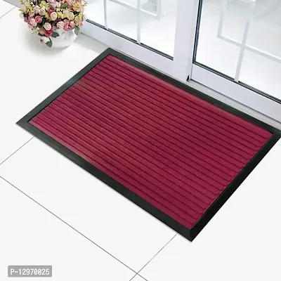 Temoli Anti Slip Door mats for Home Entrance Rubber Backing 40 x 60 CM, Maroon