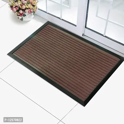 Temoli Anti Slip Door mats for Home Entrance Rubber Backing 40 x 60 CM, Brown