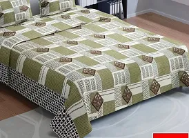 Classic  Cotton Printed Bedsheet with Pillow Covers-thumb1