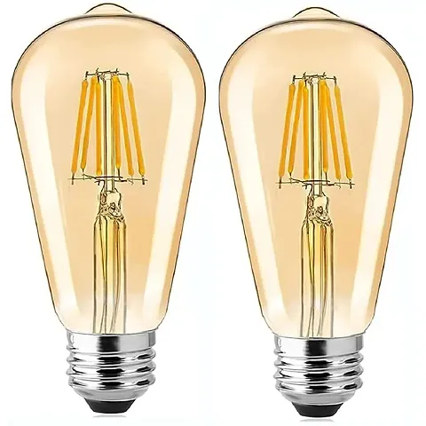 Gesto 4W E27 E26 Base Filament Bulbs , Edison Bulb , Filament Antique Bulb , 15000 Light Hours , Hanging Light Led Bulb Warm White 2700K Antique Vintage Filament Light Bulbs