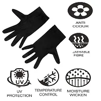 SSRS Sun Protection Cotton Hand Gloves for Men  Women/Hand Gloves for Multi-Purpose (Black-Pack of 2)-thumb3