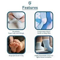 FOOTPRINTS Organic Cotton Kids Unisex Socks | 5-8 years | Pack of 3 Pairs | Colourful Stripes-thumb3