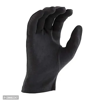 SSRS Sun Protection Cotton Hand Gloves for Men  Women/Hand Gloves for Multi-Purpose (Black-Pack of 4)-thumb3