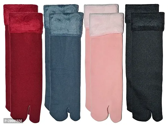KETKAR Women's Winter Thermal Without Toe Mix Colour Wool Heavy Duty Warm  Ankle Length Socks Women/Girls Winter Socks_Multicolour(Free Size,Pack Of  5) : : Fashion